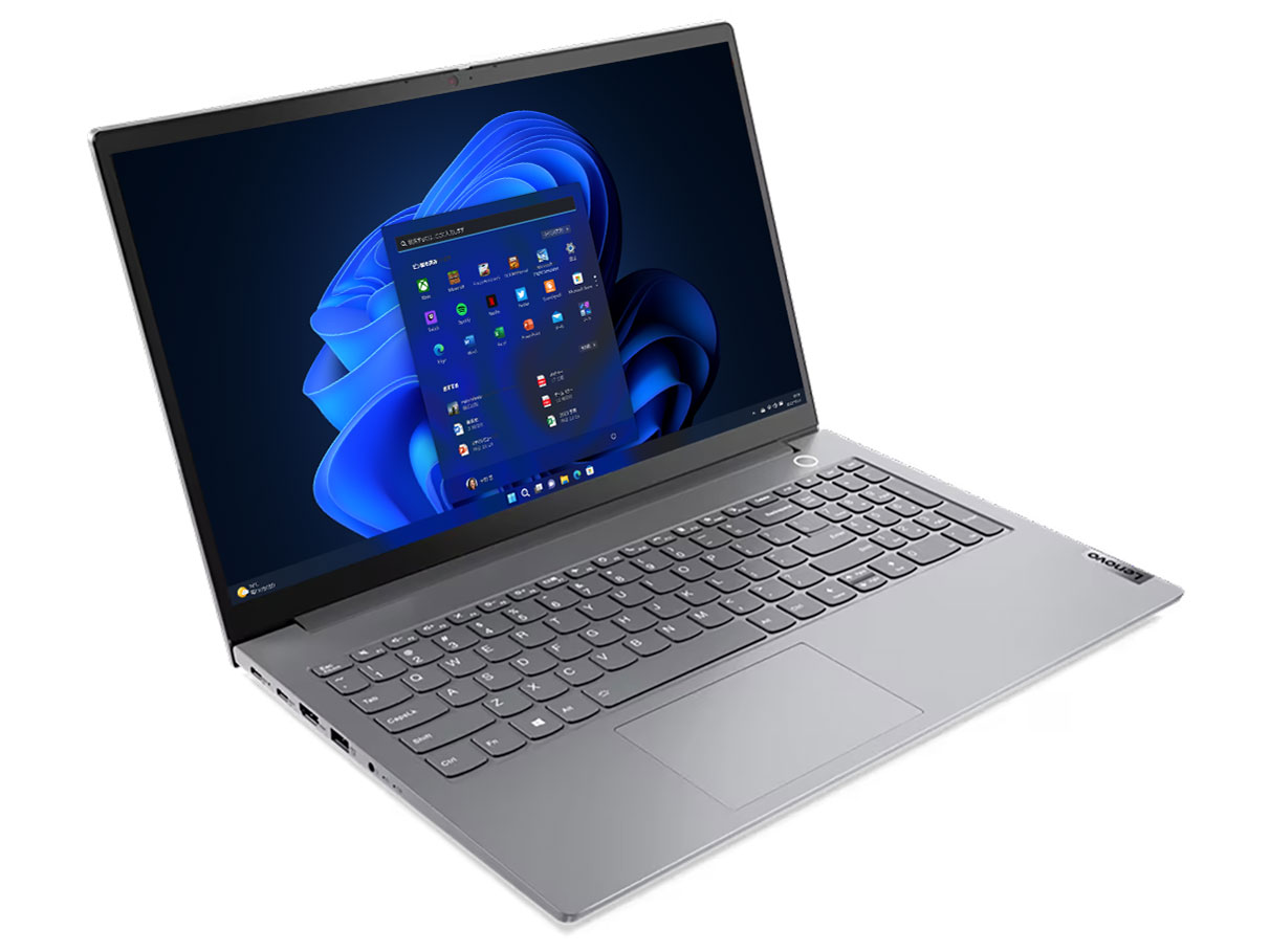ThinkBook 15 Gen 5 AMD Windows 11 Pro�ERyzen 5 7530U�E16GB�������[�E256GB SSD�E15.6�^�t��HD�t������ �I�t�B�X�t�� 21JF0013JP [�~�l�����O���[] �̐��i�摜