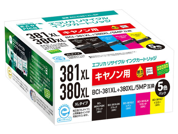 ECI-C381XL-5P [�L���m���p BCI-381XL+380XL/5MP 5�F�p�b�N] �̐��i�摜