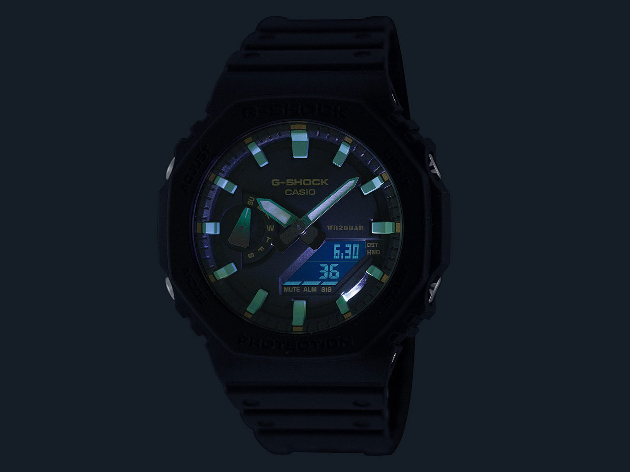 G-SHOCK TEAL AND BROWN COLOR�V���[�Y GA-2100RC-1AJF