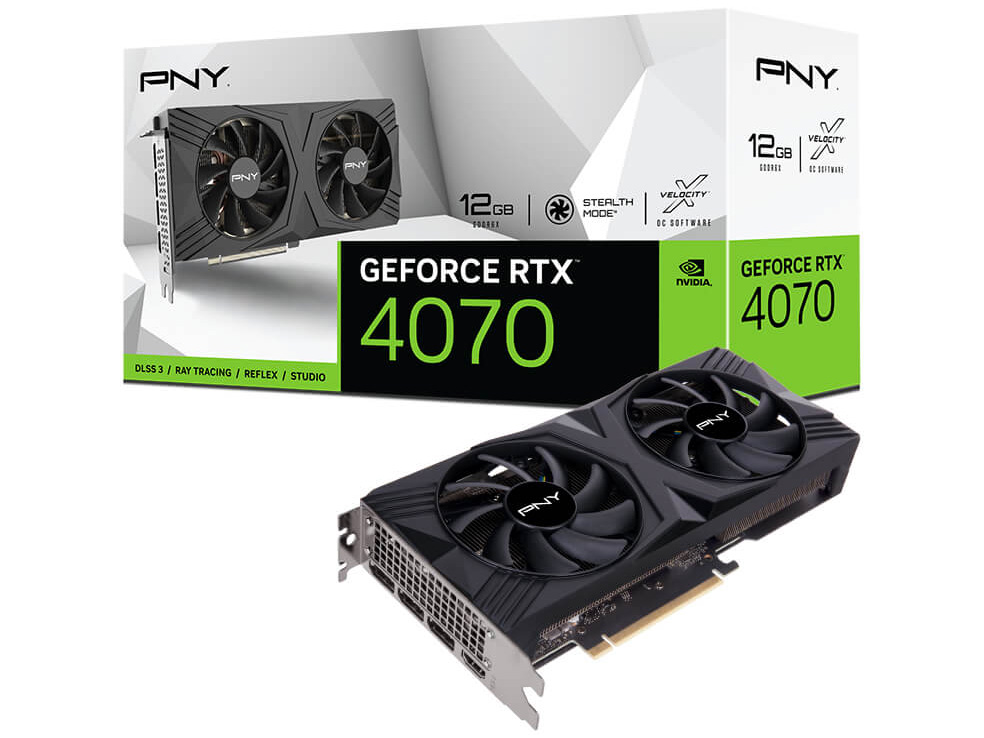 GeForce RTX 4070 12GB VERTO �_�u���t�@�� VCG407012DFXPB1 [PCIExp 12GB] �̐��i�摜