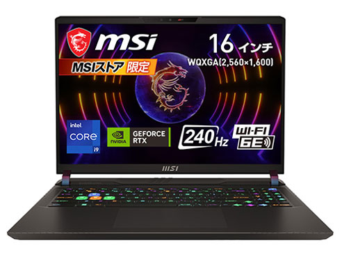 Vector-GP68HX-12VH-2001JP Windows 11 Home/Core i9 12900HX/RTX 4080/64GB������/SSD 1TB/16�C���`/WQXGA���ڃ��f�� [�R�X���X�O���C] �̐��i�摜