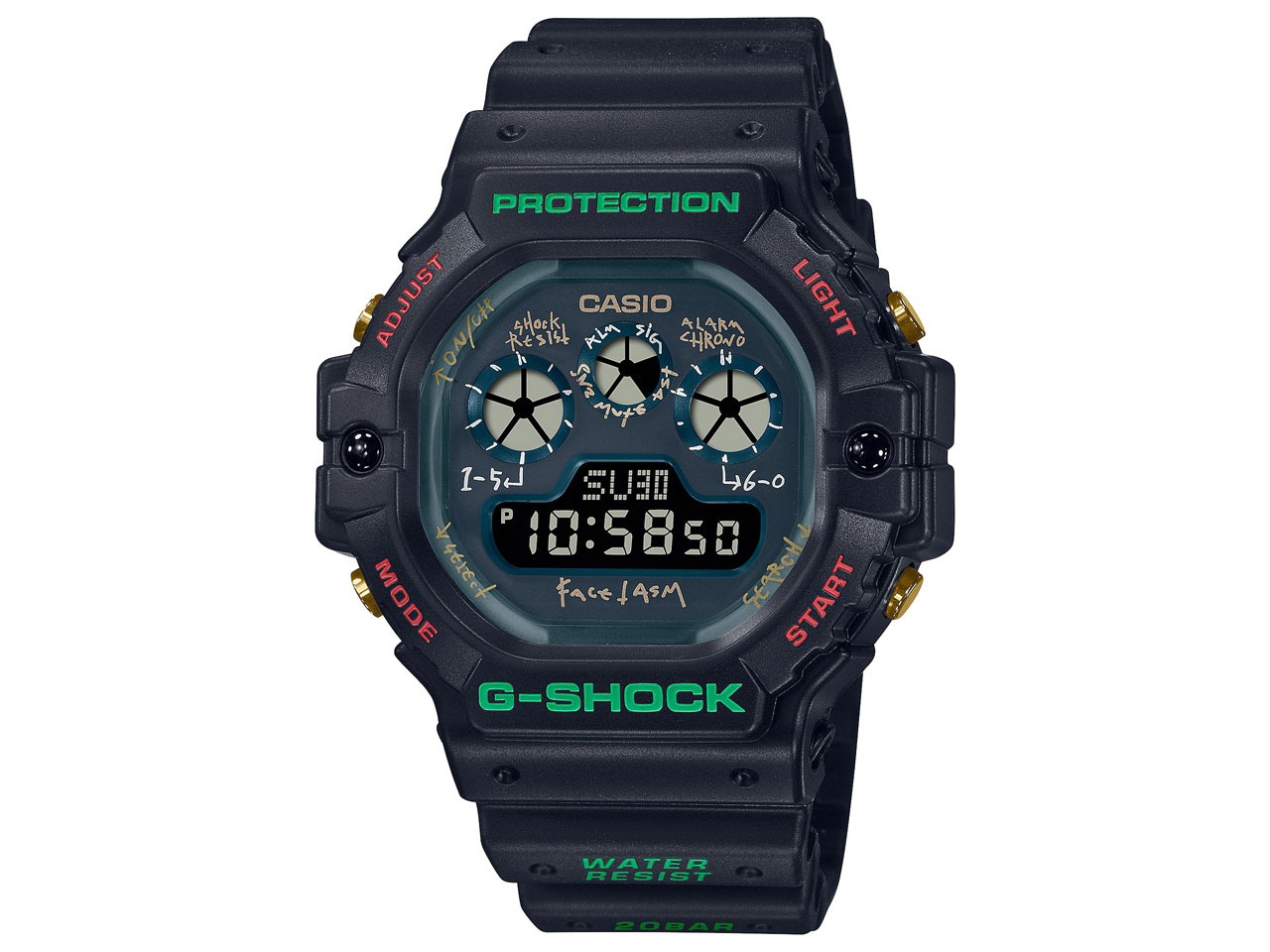 G-SHOCK FACETASM �R���{���[�V�������f�� DW-5900FA-1JR �̐��i�摜