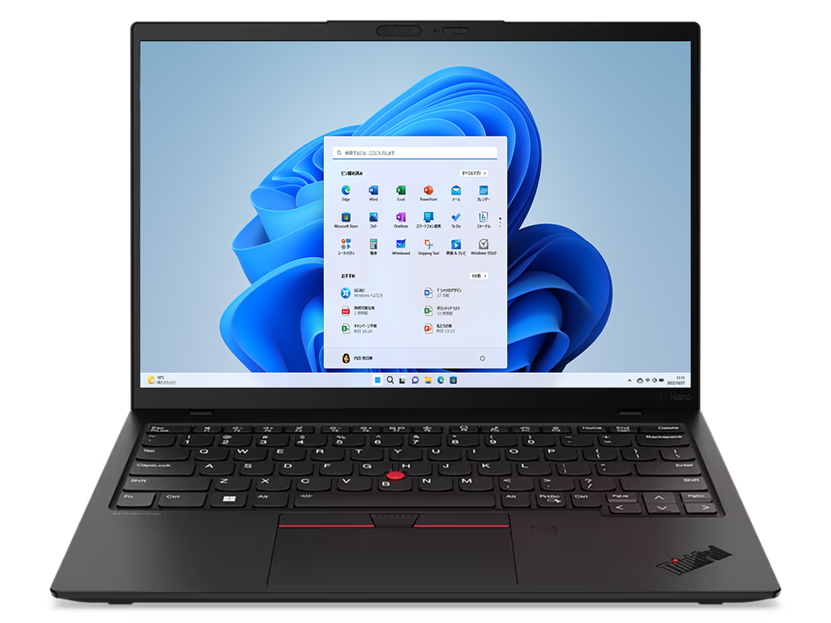 ThinkPad X1 Nano Gen 3 Core i7 1360P�E16GB�������[�E1TB SSD�E13�^2K�t������ �}���`�^�b�`�Ή� 21K2S00K00 [�u���b�N] �̐��i�摜