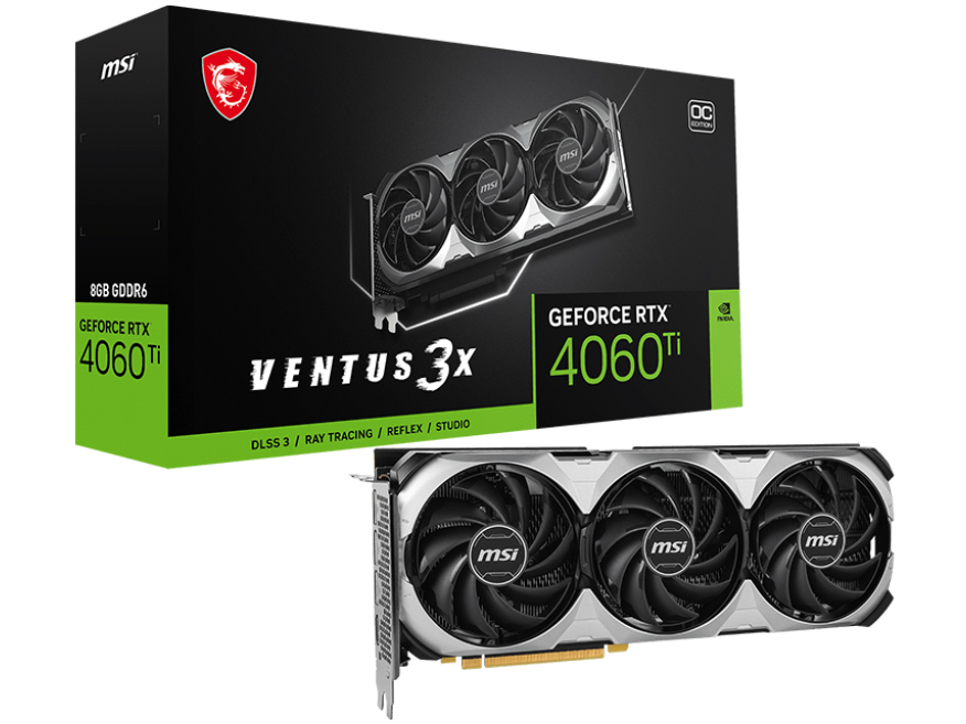 GeForce RTX 4060 Ti VENTUS 3X 8G OC [PCIExp 8GB] �̐��i�摜