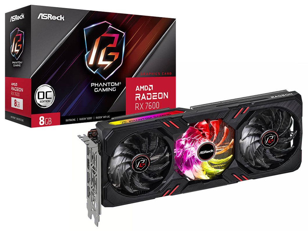 Radeon RX 7600 Phantom Gaming 8GB OC [PCIExp 8GB] �̐��i�摜