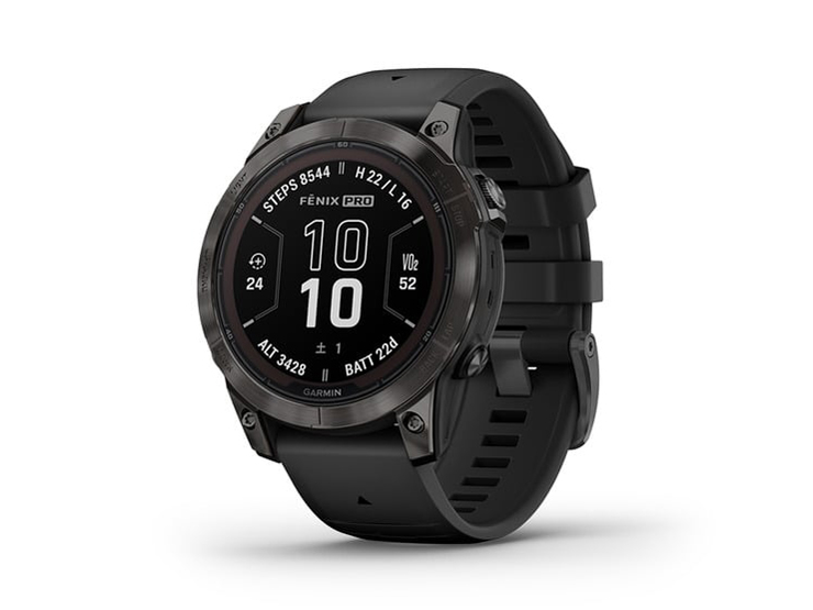 fenix 7 Pro Sapphire Dual Power 010-02777-52 [Ti Carbon Gray DLC/Black] �̐��i�摜