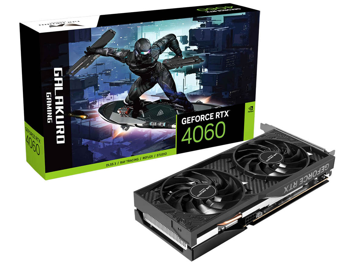 GALAKURO GAMING GG-RTX4060-E8GB/OC/DF [PCIExp 8GB] �̐��i�摜