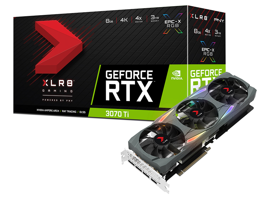 GeForce RTX 3070 Ti 8GB XLR8 �Q�[�~���O UPRISING EPIC-X RGB �g���v���t�@�� VCG3070T8TFXMPB [PCIExp 8GB] �̐��i�摜