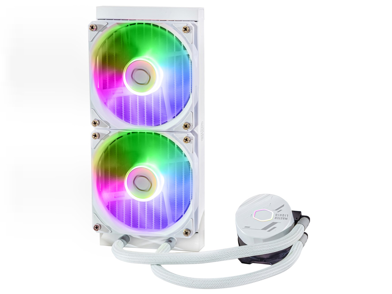 w{3x MasterLiquid 240L Core ARGB White MLW-D24M-A18PZ-RW [zCg] ̐i摜