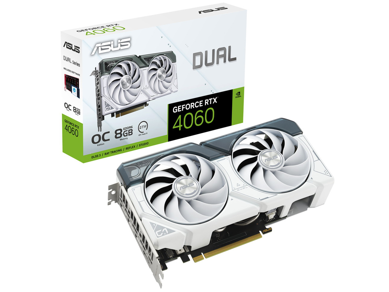 DUAL-RTX4060-O8G-WHITE [PCIExp 8GB] �̐��i�摜