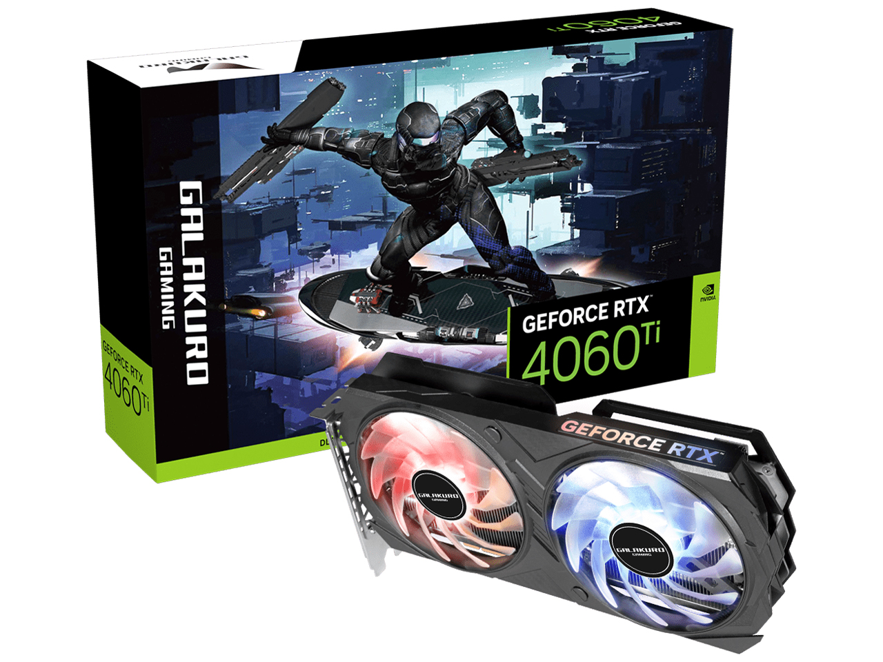 GALAKURO GAMING GG-RTX4060Ti-E16GB/EX/DF [PCIExp 16GB] �̐��i�摜