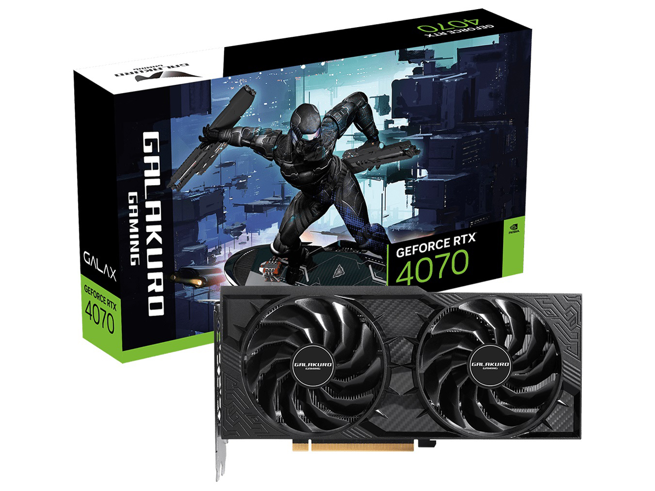 GALAKURO GAMING GG-RTX4070-E12GB/DF [PCIExp 12GB] �̐��i�摜