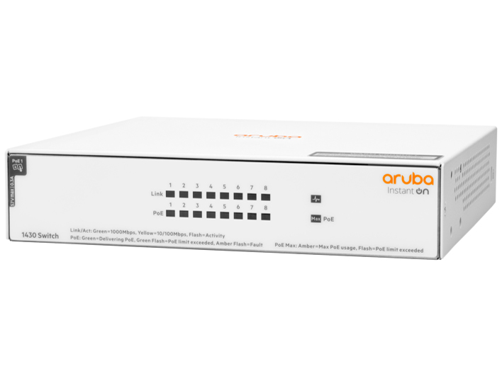 Aruba Instant On 1430 8G Class4 PoE 64W Switch R8R46A#ACF �̐��i�摜