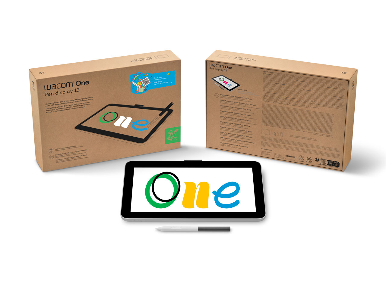 Wacom One �t���y���^�u���b�g 12 DTC121W4D [�z���C�g]