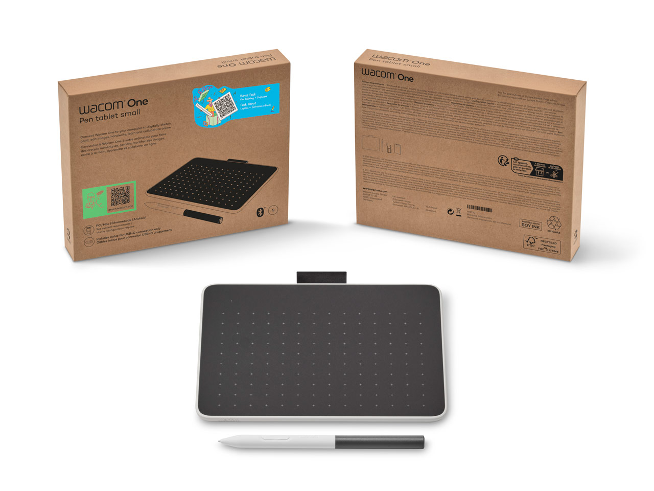 Wacom One �y���^�u���b�g small CTC4110WLW0D [�z���C�g]