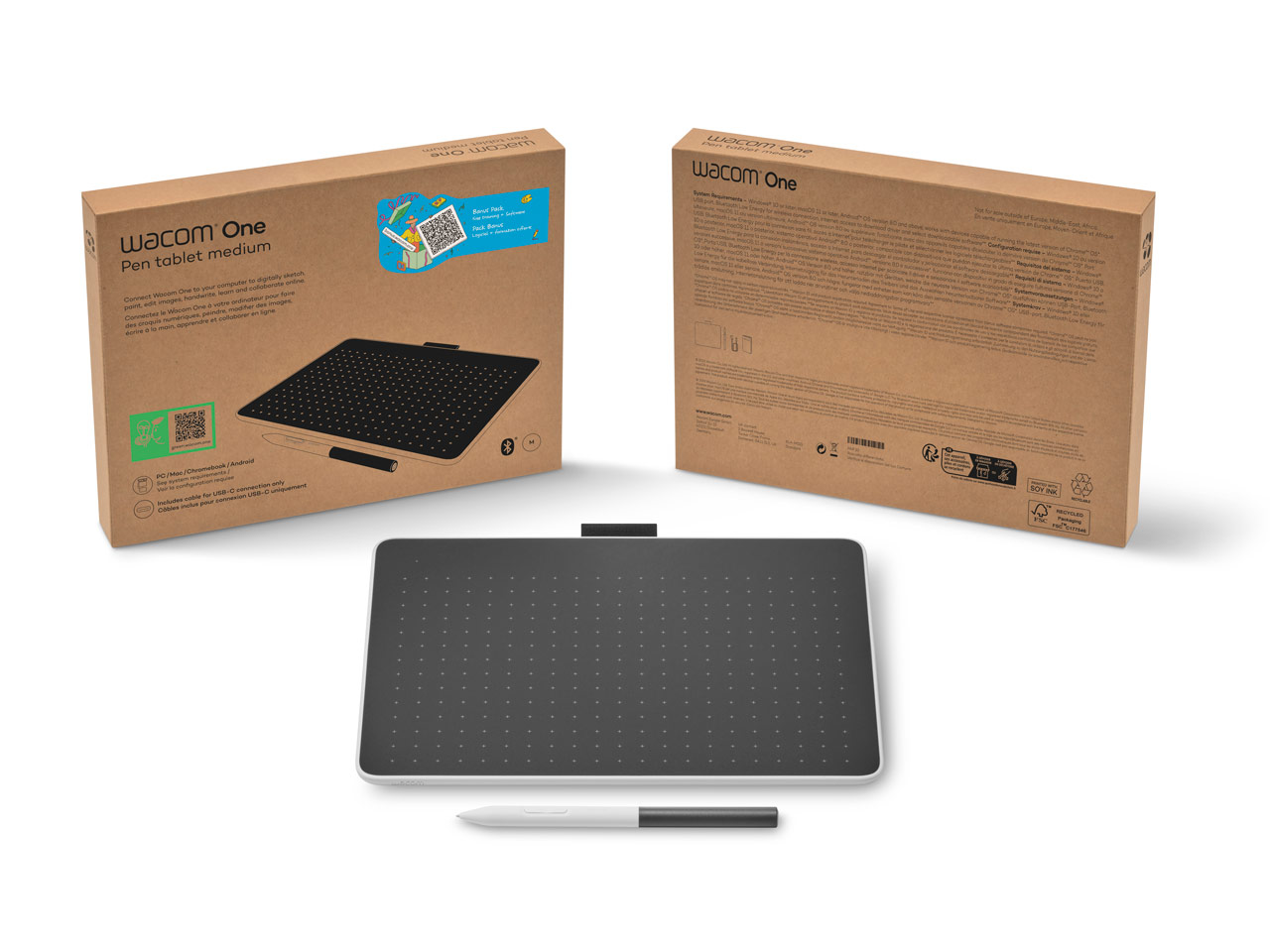 Wacom One �y���^�u���b�g medium CTC6110WLW0D [�z���C�g]
