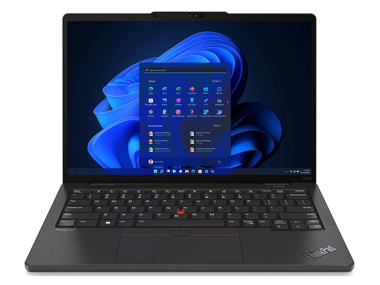ThinkPad X13s Gen 1 21BX0003JP SIM�t���[ [�T���_�[�u���b�N] �̐��i�摜