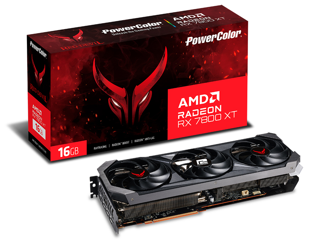 PowerColor Red Devil AMD Radeon RX 7800 XT 16GB GDDR6 RX7800XT 16G-E/OC [PCIExp 16GB] �̐��i�摜