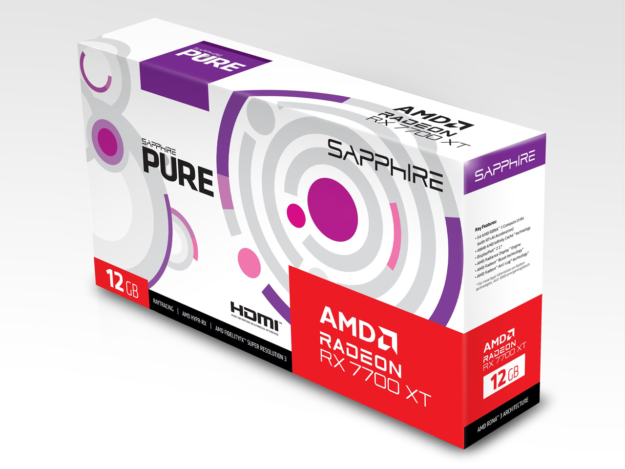 SAPPHIRE PURE Radeon RX 7700 XT GAMING OC 12GB GDDR6 [PCIExp 12GB]