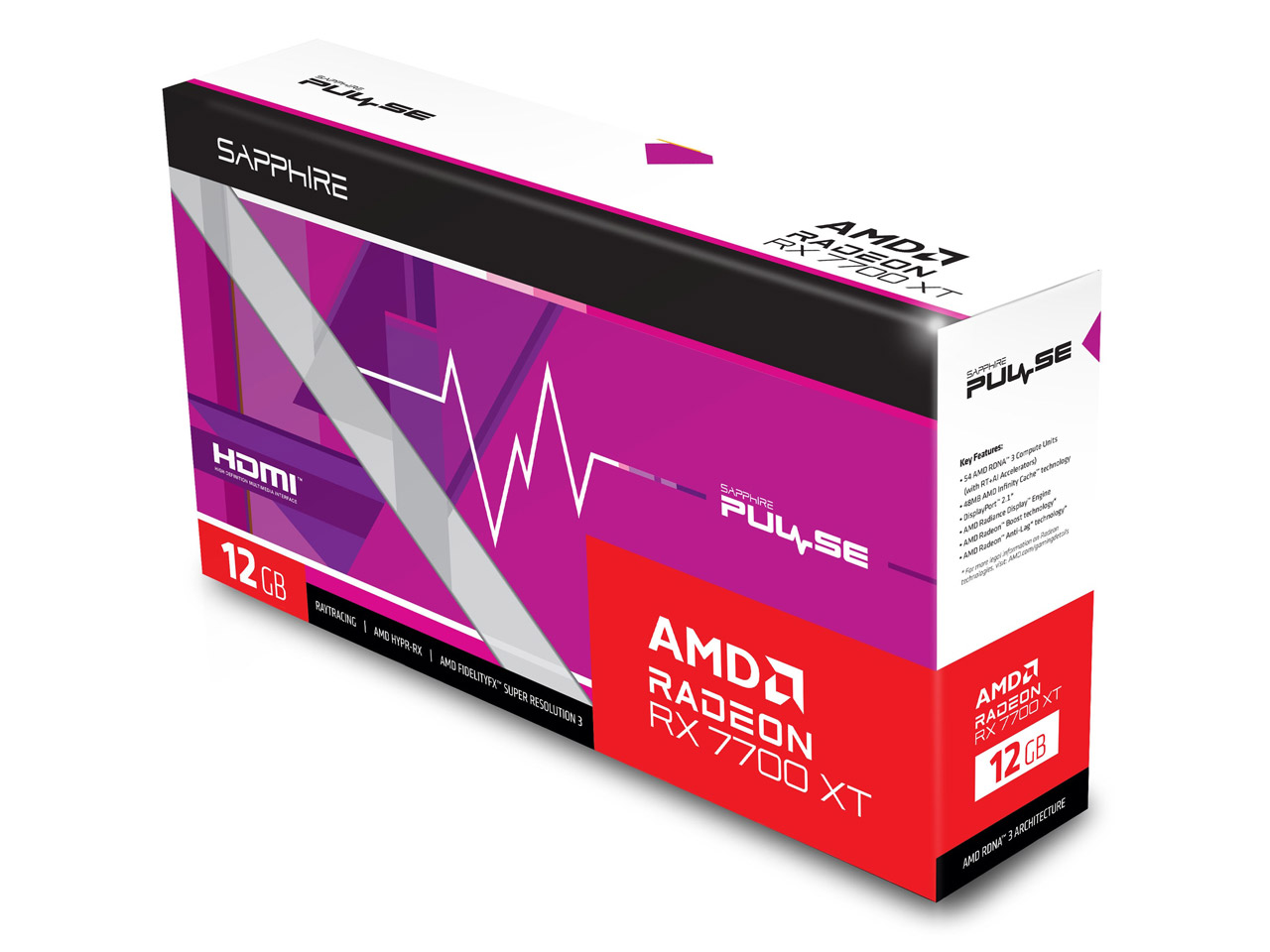 SAPPHIRE PULSE Radeon RX 7700 XT GAMING 12GB GDDR6 [PCIExp 12GB]