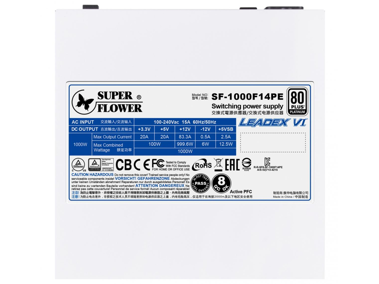LEADEX VI PLATINUM PRO 1000W SF-1000F14PE WT [�z���C�g]