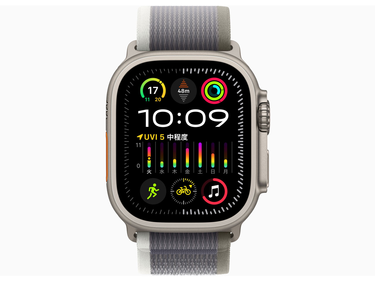 Apple Watch Ultra 2 GPS+Cellular���f�� 49mm MRF43J/A [�O���[��/�O���C�g���C�����[�v M/L]