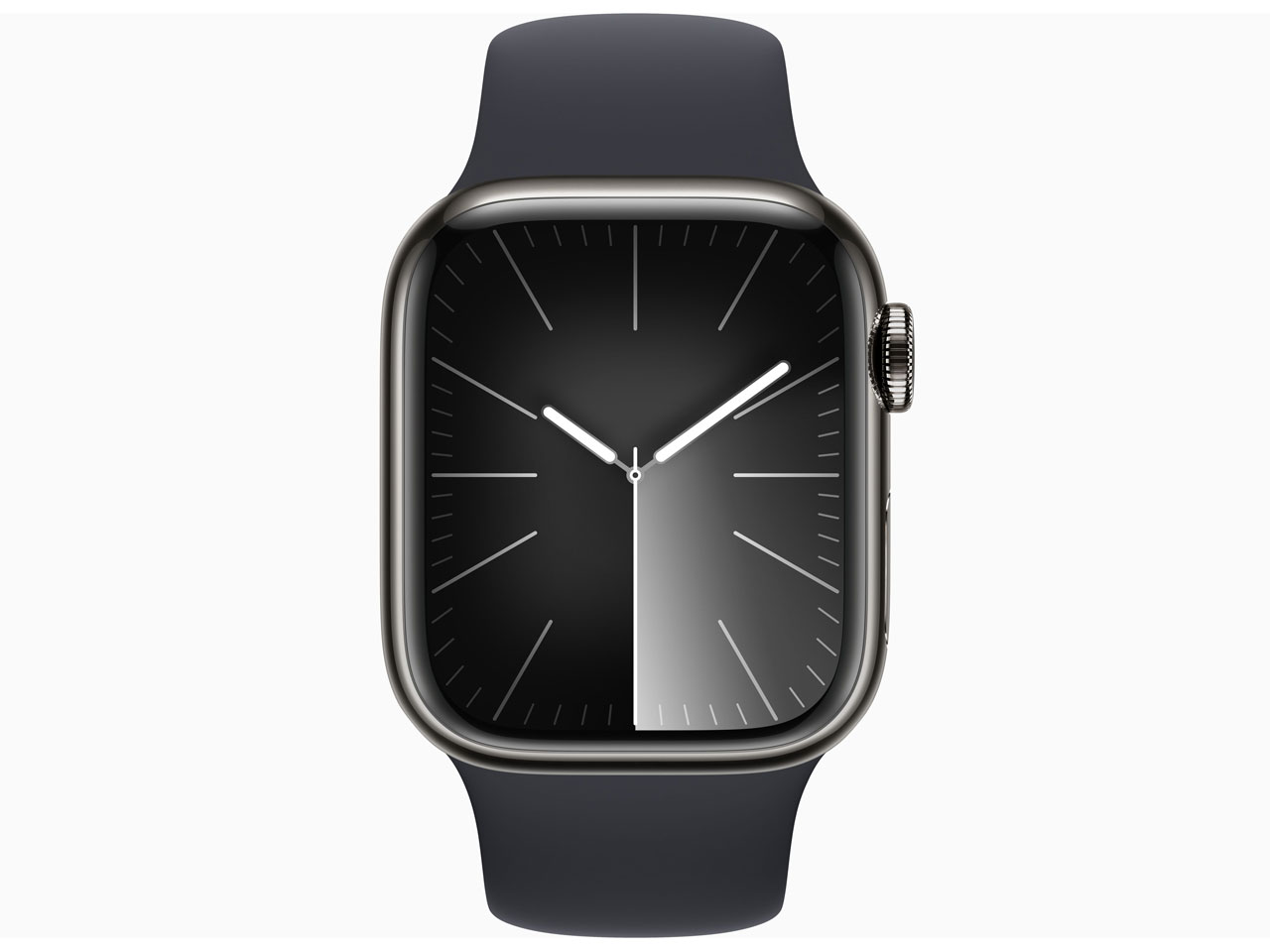 Apple Watch Series 9 GPS+Cellular���f�� 41mm MRJ83J/A [�O���t�@�C�g�X�e�����X�X�`�[���P�[�X/�~�b�h�i�C�g�X�|�[�c�o���h S/M]