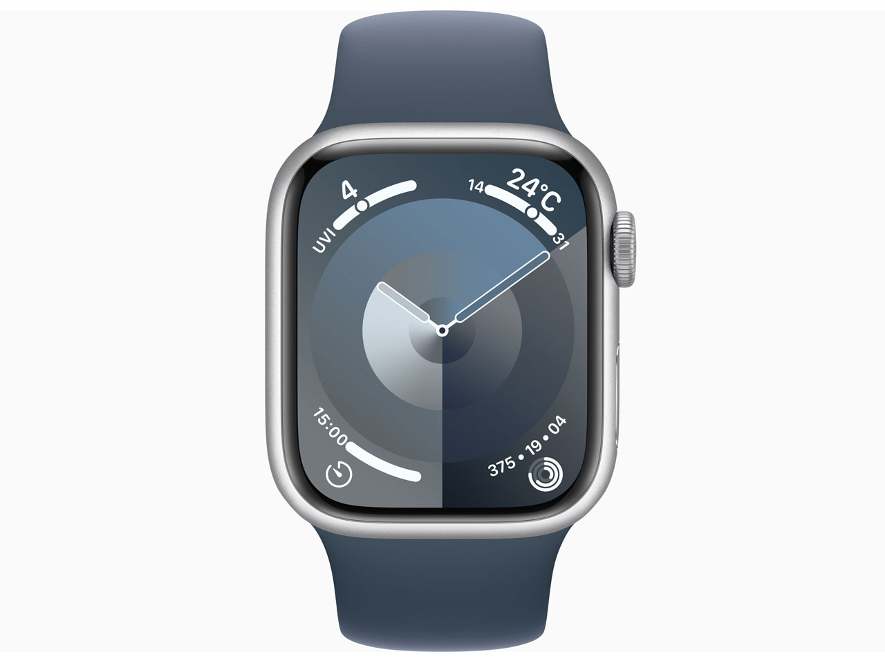 Apple Watch Series 9 GPS+Cellular���f�� 41mm MRHW3J/A [�V���o�[/�X�g�[���u���[�X�|�[�c�o���h M/L]