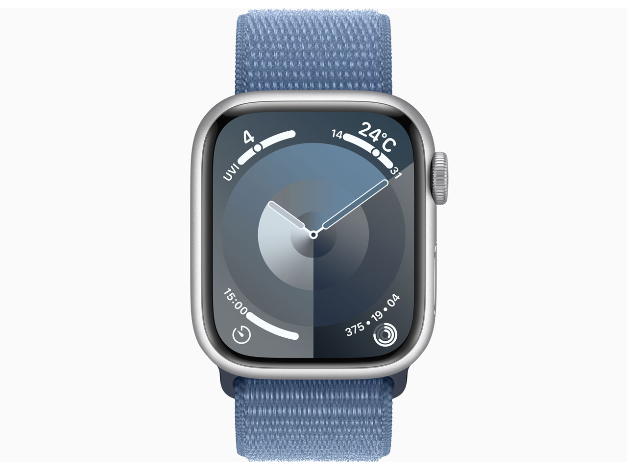 Apple Watch Series 9 GPS+Cellular���f�� 41mm MRHX3J/A [�V���o�[/�E�C���^�[�u���[�X�|�[�c���[�v]