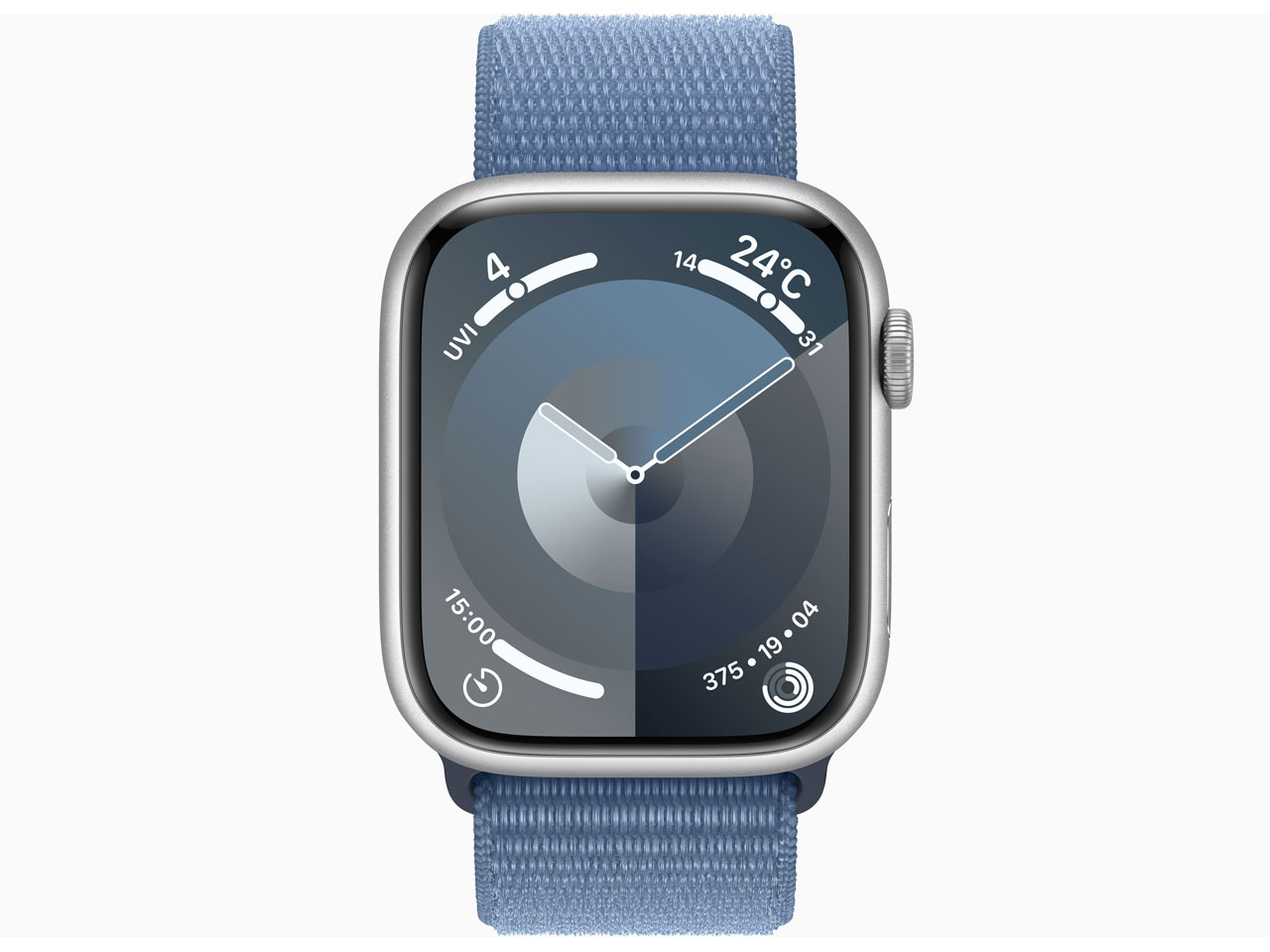 Apple Watch Series 9 GPS+Cellular���f�� 45mm MRMJ3J/A [�V���o�[/�E�C���^�[�u���[�X�|�[�c���[�v]