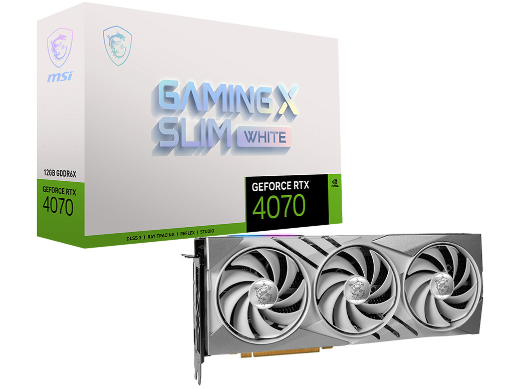 GeForce RTX 4070 GAMING X SLIM WHITE 12G [PCIExp 12GB] �̐��i�摜