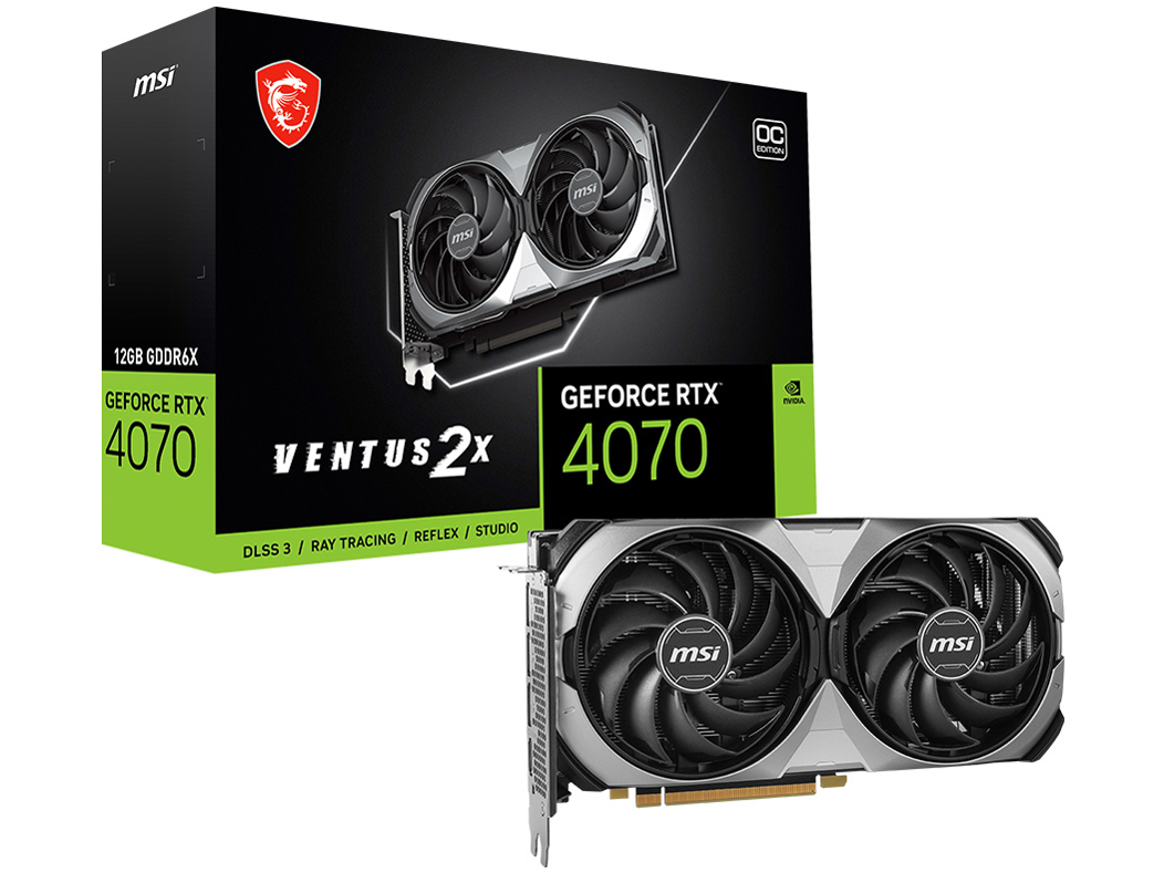 GeForce RTX 4070 VENTUS 2X E 12G OC [PCIExp 12GB] �̐��i�摜