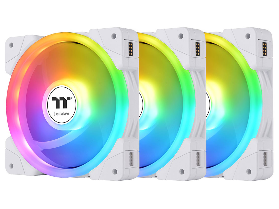 SWAFAN EX14 ARGB PC Cooling Fan White TT Premium Edition 3 Fan Pack CL-F170-PL14SW-A [�z���C�g] �̐��i�摜