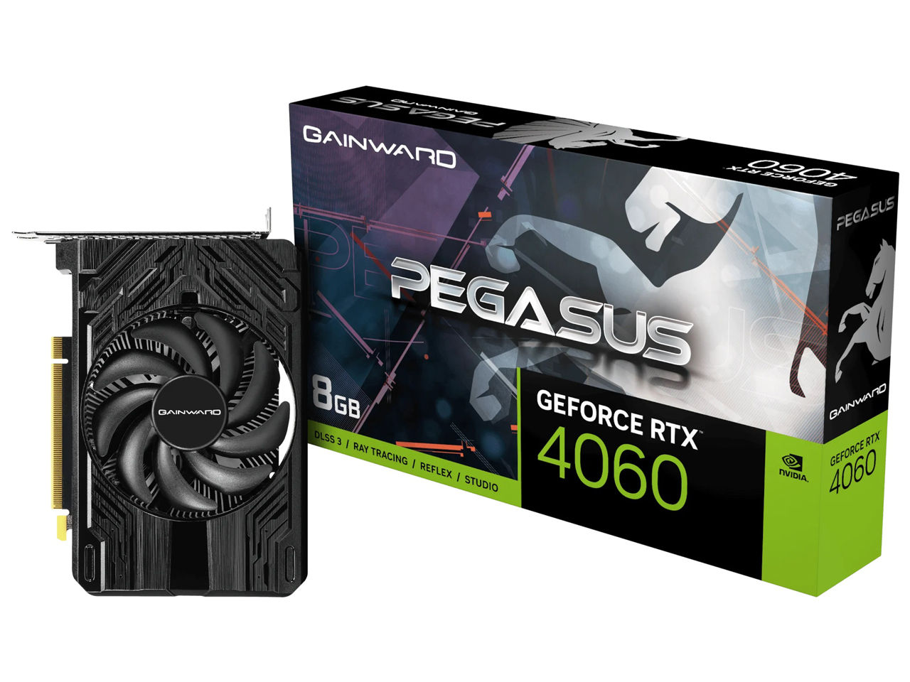 GeForce RTX 4060 Pegasus V1 NE64060019P1-1070E-G-V1 [PCIExp 8GB] �̐��i�摜