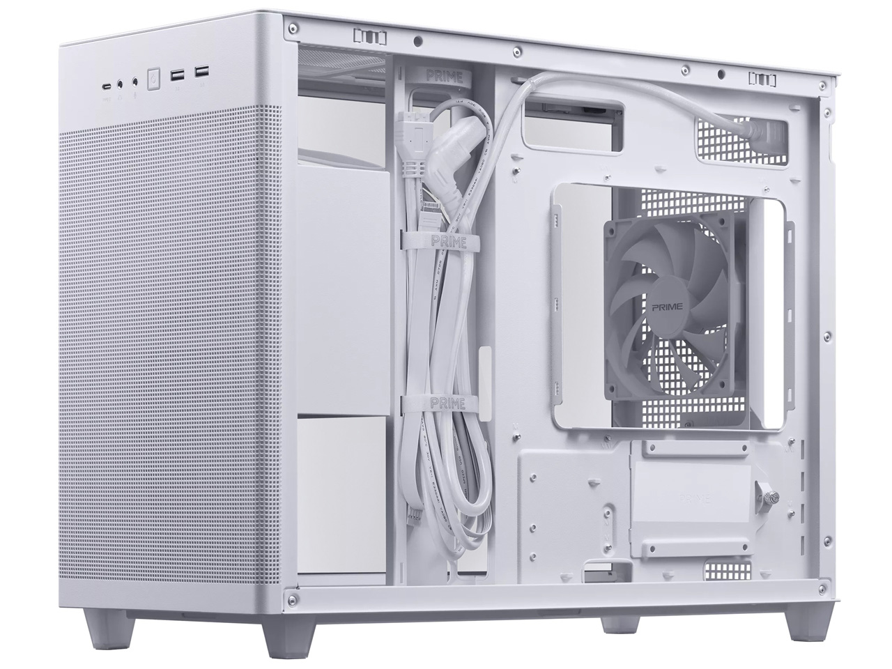 Prime AP201 Tempered Glass MicroATX Case [WHITE]