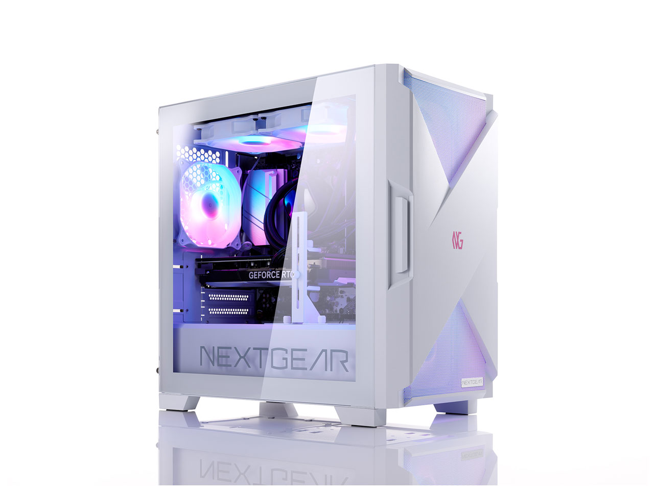 NEXTGEAR JG-A7G6T Ryzen 7 5700X/RTX 4060Ti/16GB������/1TB NVMe SSD���ڃ��f�� #JGA7G6TW5ABCW101DEC [�z���C�g] �̐��i�摜