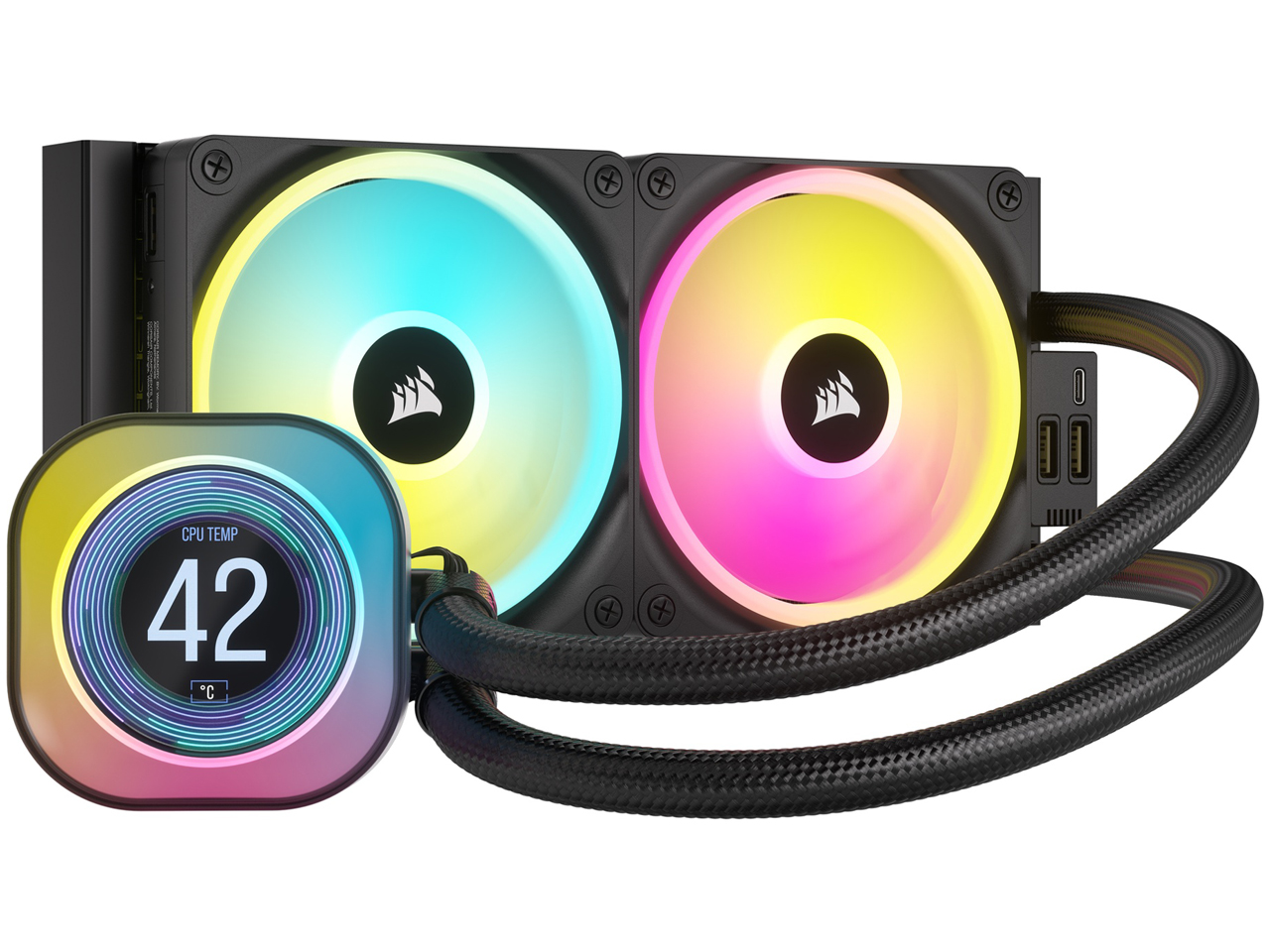 iCUE LINK H100i LCD CW-9061007-WW [�u���b�N] �̐��i�摜