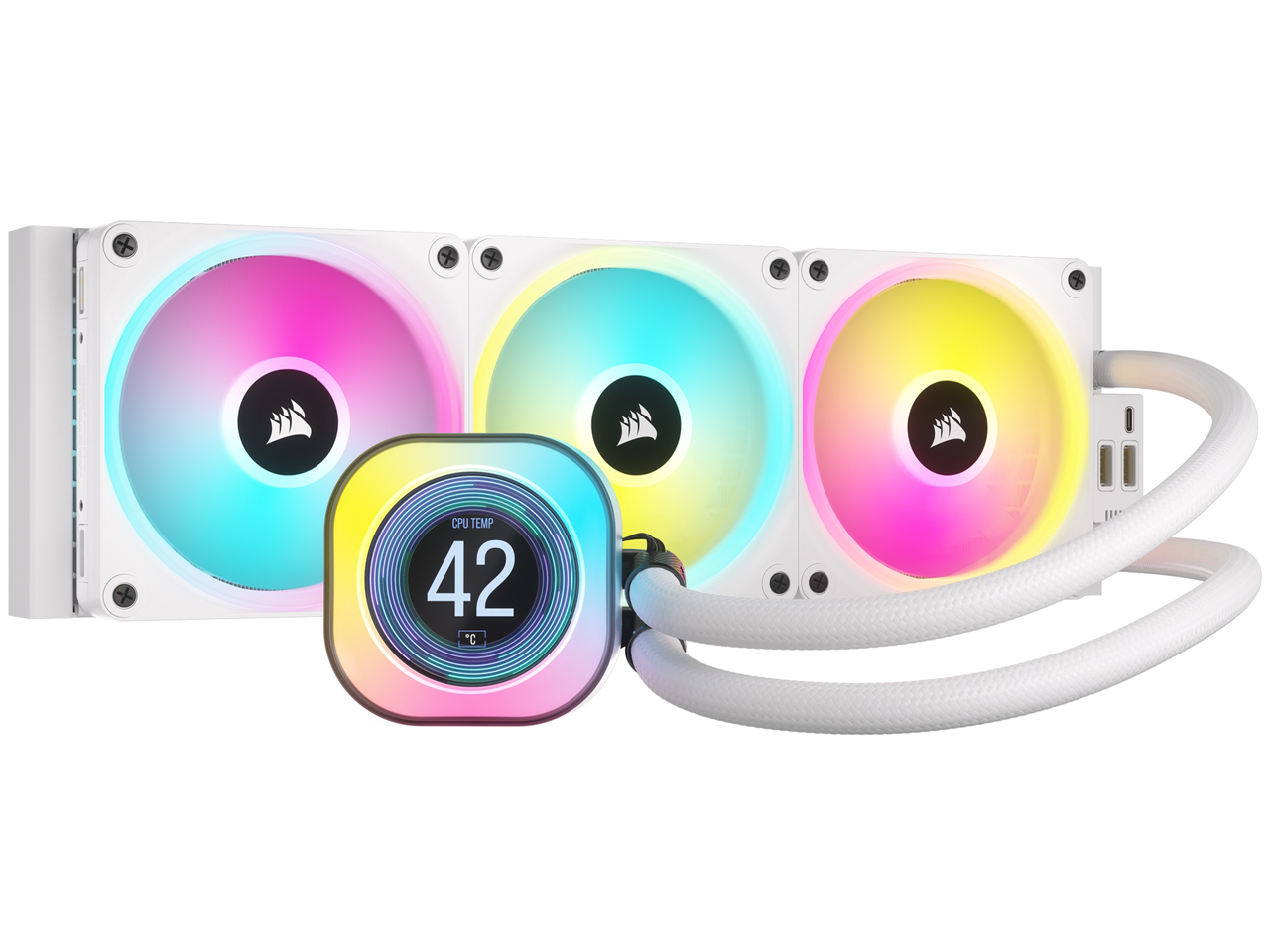 iCUE LINK H150i LCD WHITE CW-9061010-WW [�z���C�g] �̐��i�摜