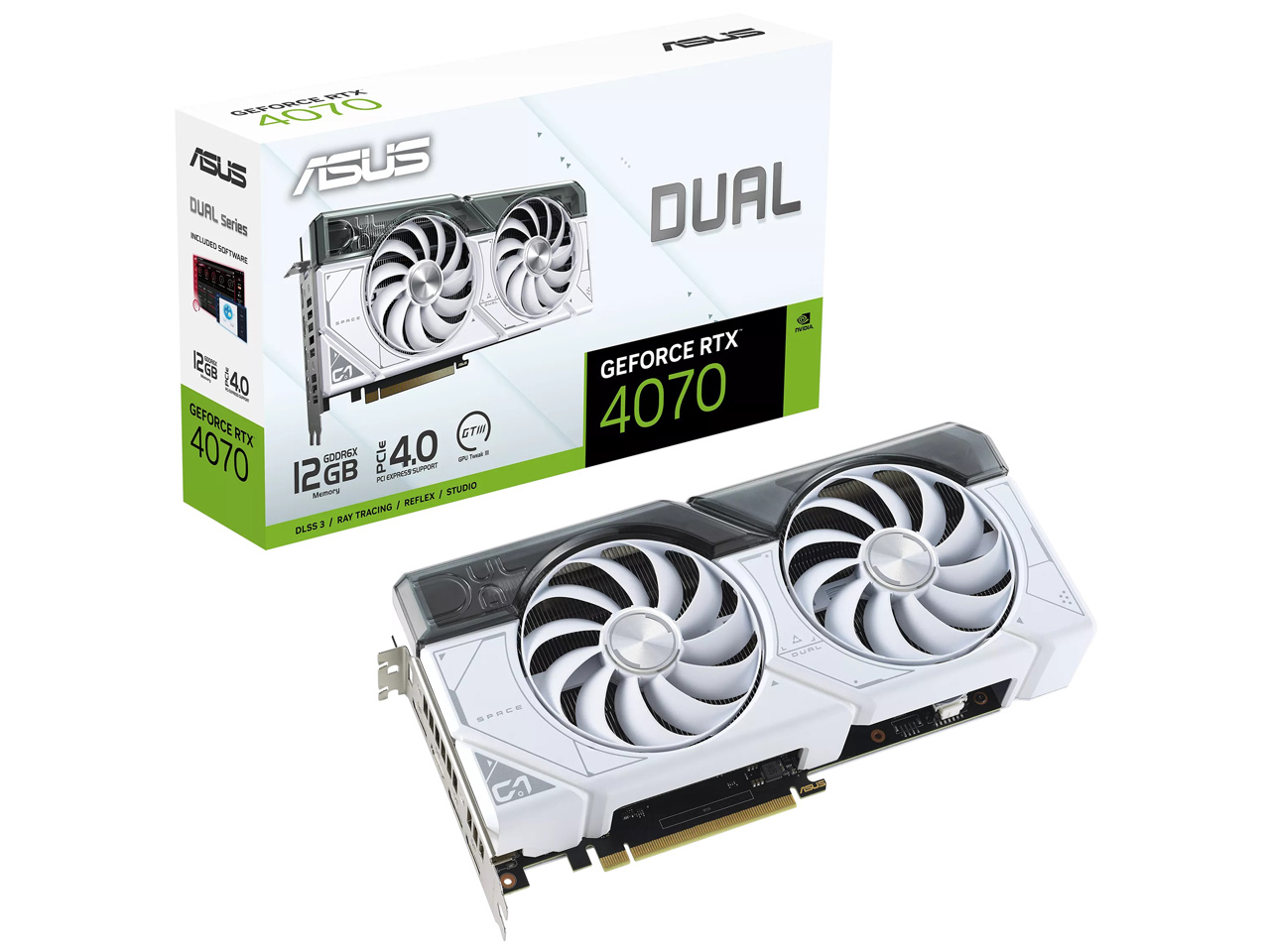 DUAL-RTX4070-12G-WHITE [PCIExp 12GB] �̐��i�摜