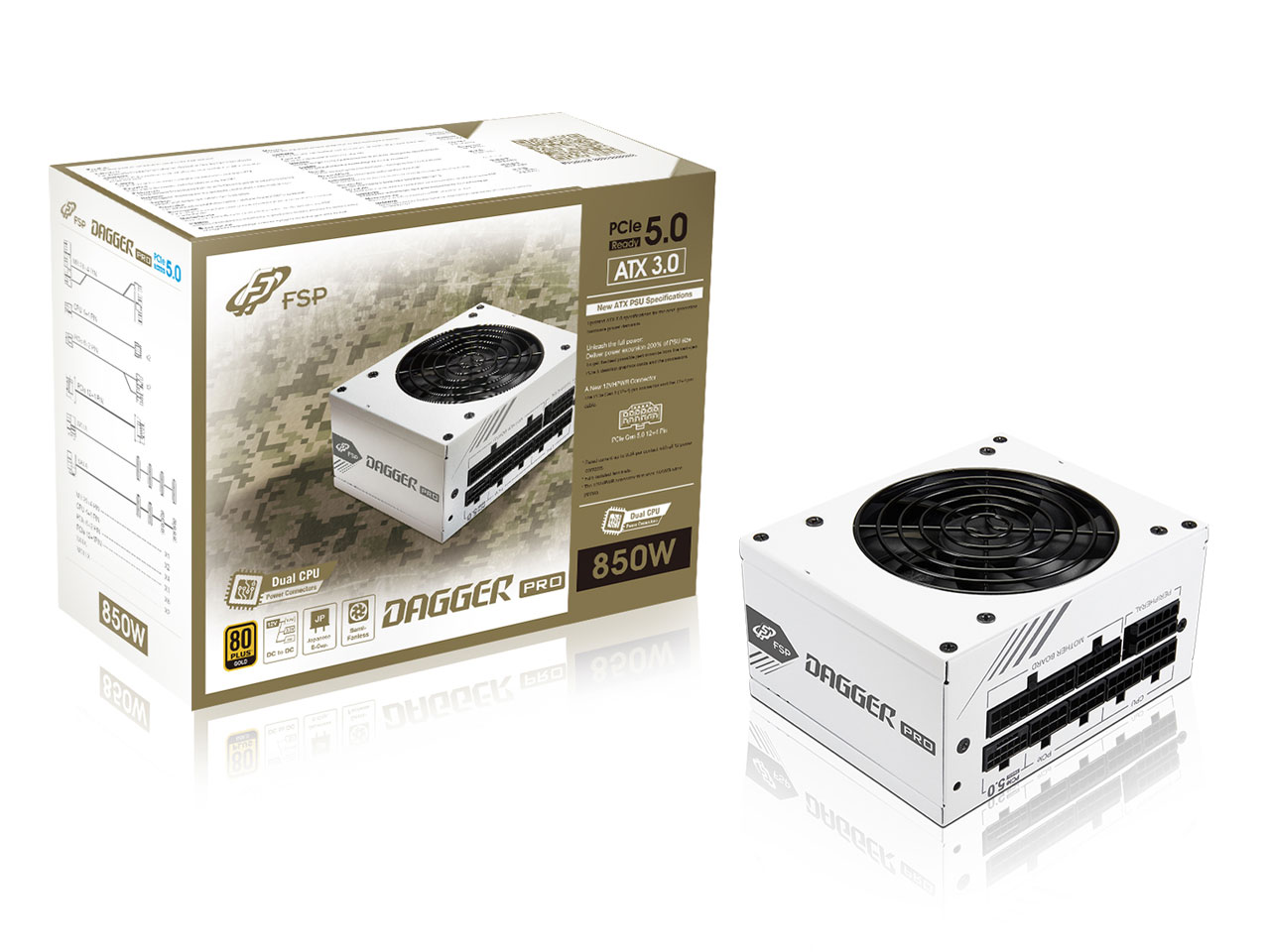 DAGGER PRO ATX3.0(PCIe5.0) 850W White SDA2-850 Gen5.W [�z���C�g]