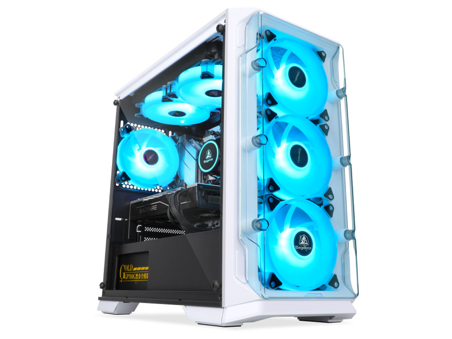 Barikata-428035 Core i9 14900/16GB������/1TB M.2 NVMe Gen4 SSD/����N�[���[���ڃ��f�� [White] �̐��i�摜