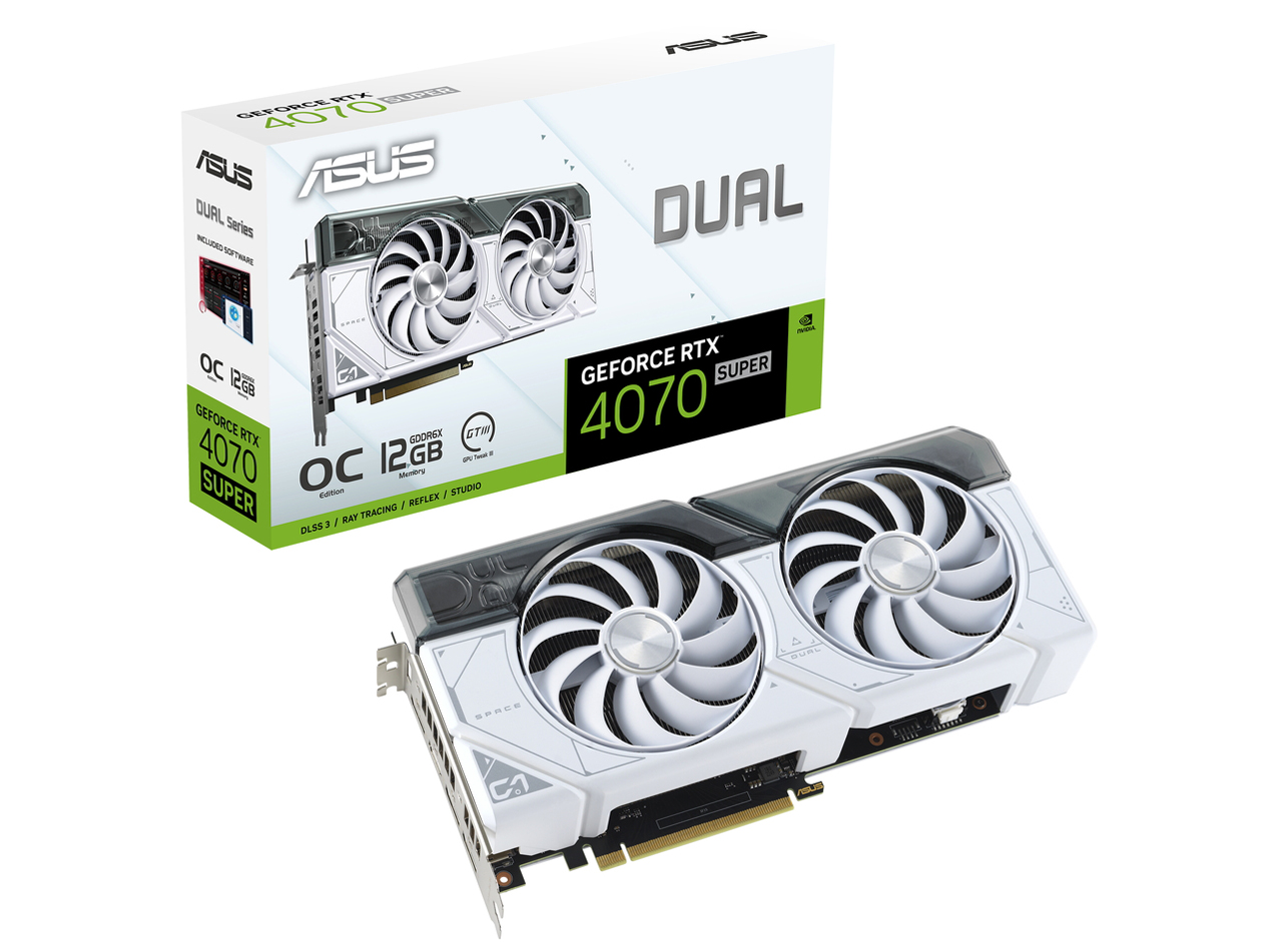 DUAL-RTX4070S-O12G-WHITE [PCIExp 12GB] �̐��i�摜