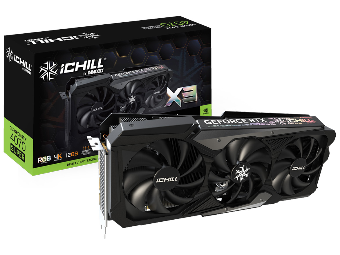 GeForce RTX 4070 SUPER ICHILL X3 C407S3-126XX-186148H [PCIExp 12GB] �̐��i�摜