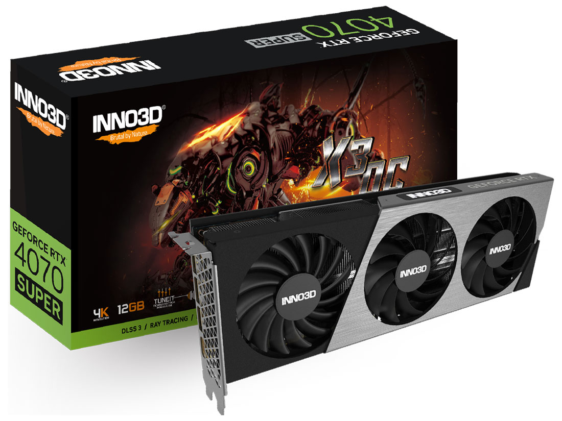 GeForce RTX 4070 SUPER X3 OC N407S3-126XX-186162L [PCIExp 12GB] �̐��i�摜