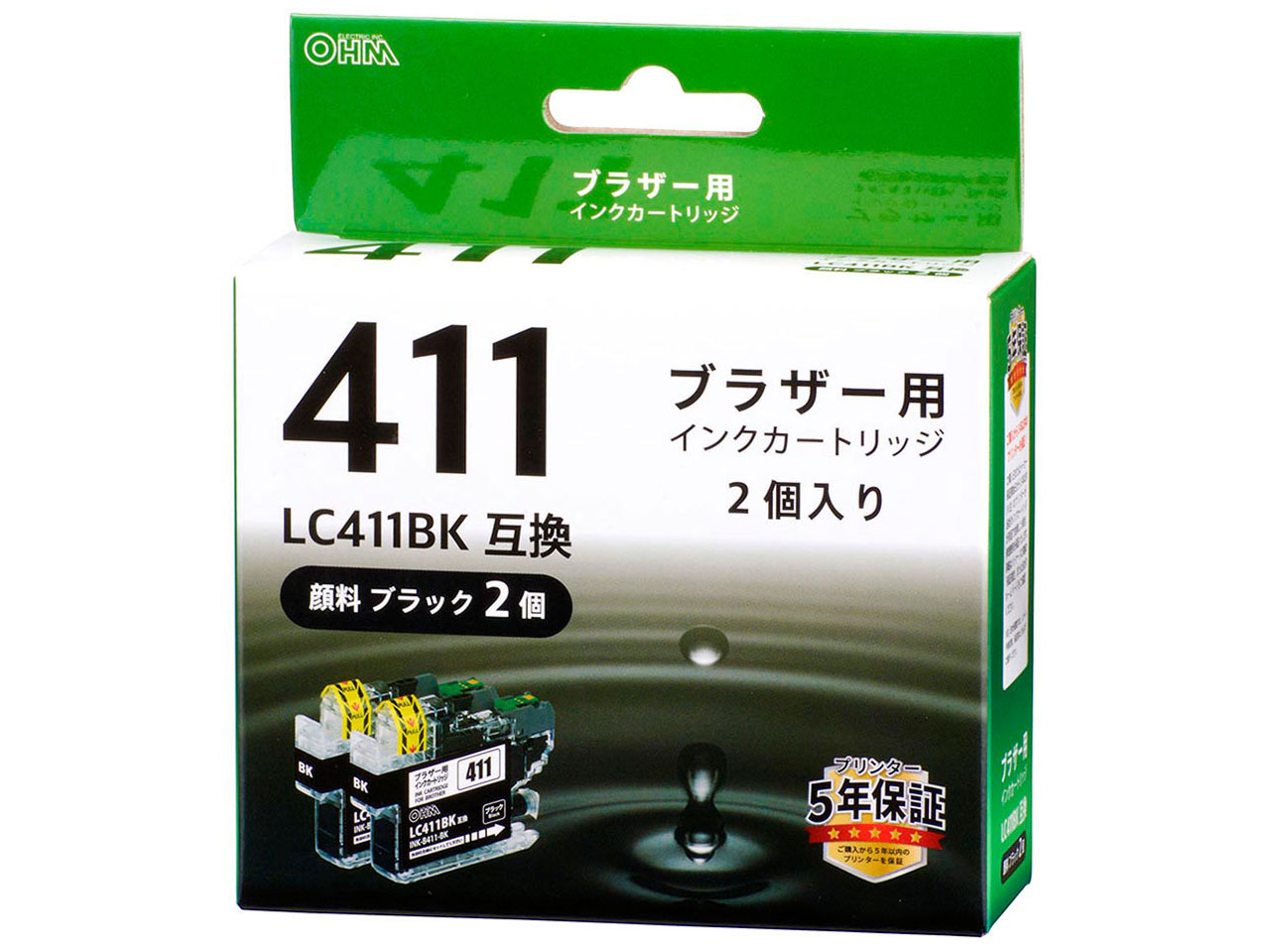 INK-B411-BK2P [�u���U�[�p LC411BK �u���b�N2����] �̐��i�摜