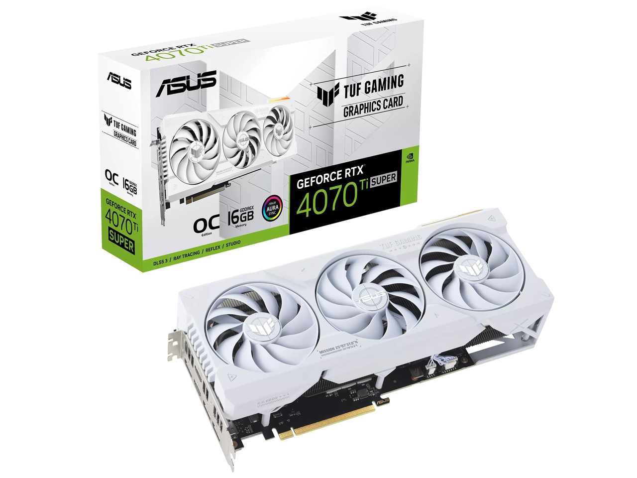 TUF-RTX4070TIS-O16G-WHITE-GAMING [PCIExp 16GB] �̐��i�摜