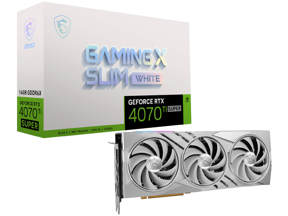 GeForce RTX 4070 Ti SUPER 16G GAMING X SLIM WHITE [PCIExp 16GB] �̐��i�摜