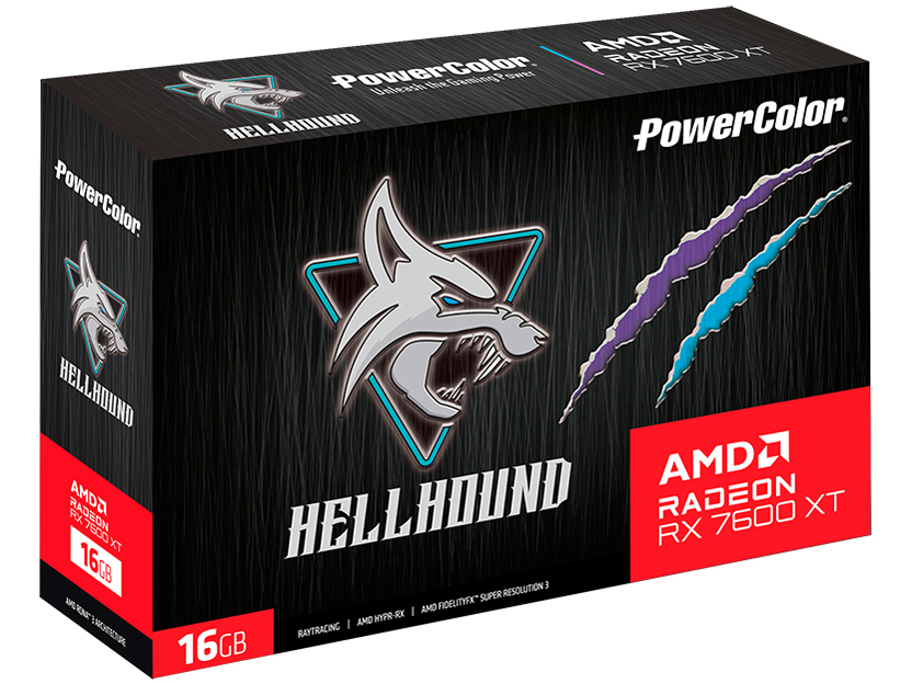 PowerColor Hellhound AMD Radeon RX 7600 XT 16GB GDDR6 RX7600XT 16G-L/OC [PCIExp 16GB]