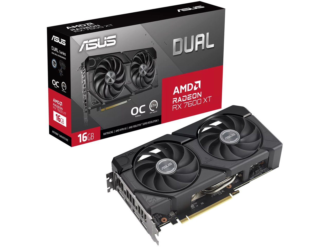 DUAL-RX7600XT-O16G [PCIExp 16GB] �̐��i�摜