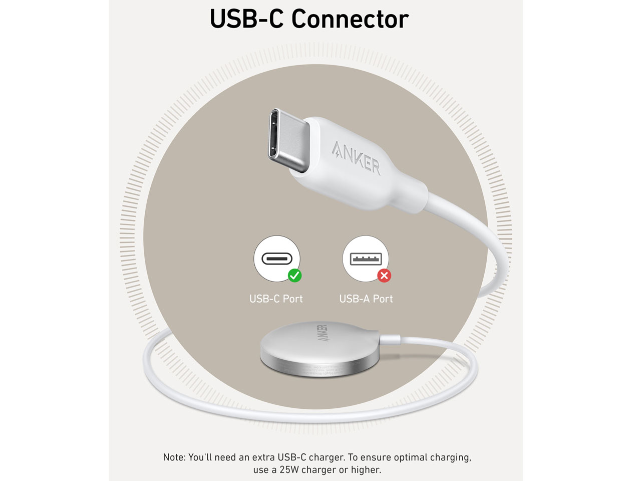 MagGo Wireless Charger (Pad) A25M0N21 [�z���C�g]